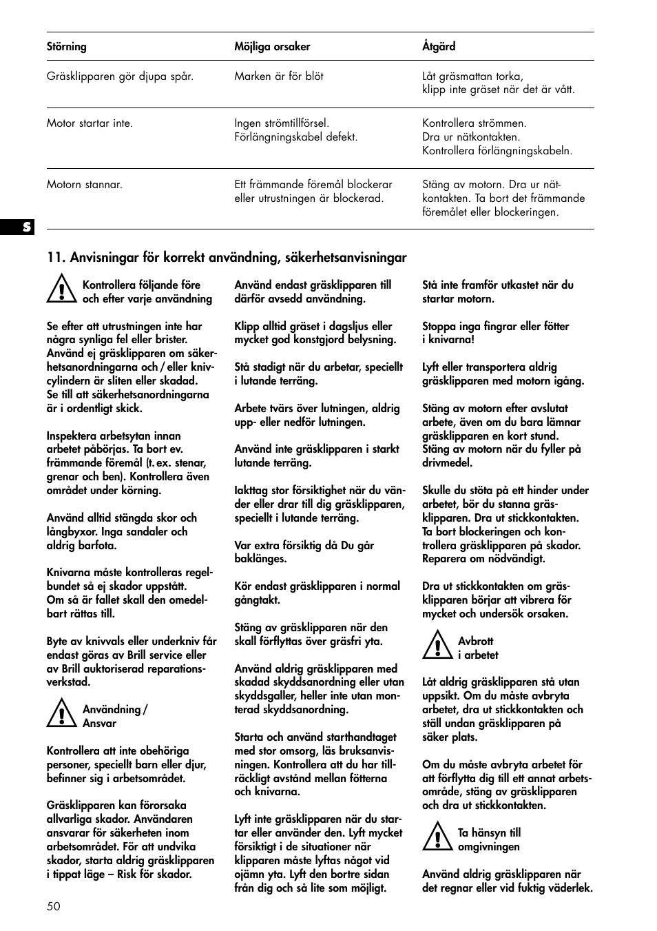 Brill 33 EF User Manual | Page 50 / 72