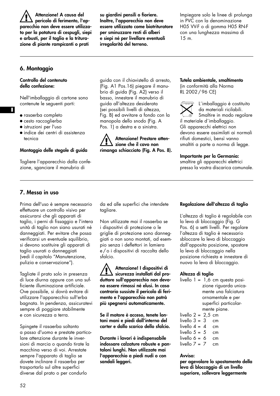 Brill 33 EF User Manual | Page 52 / 72