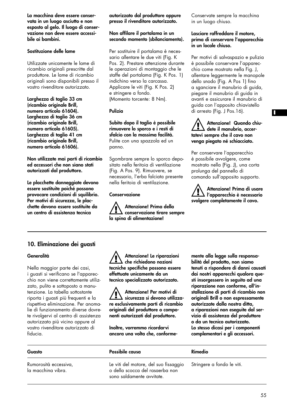 Brill 33 EF User Manual | Page 55 / 72