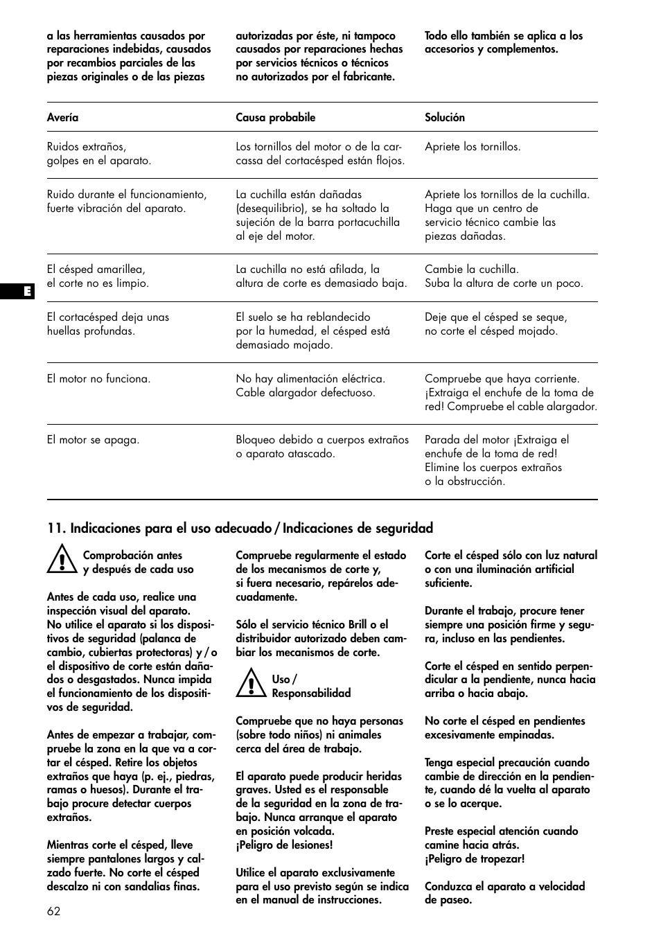 Brill 33 EF User Manual | Page 62 / 72