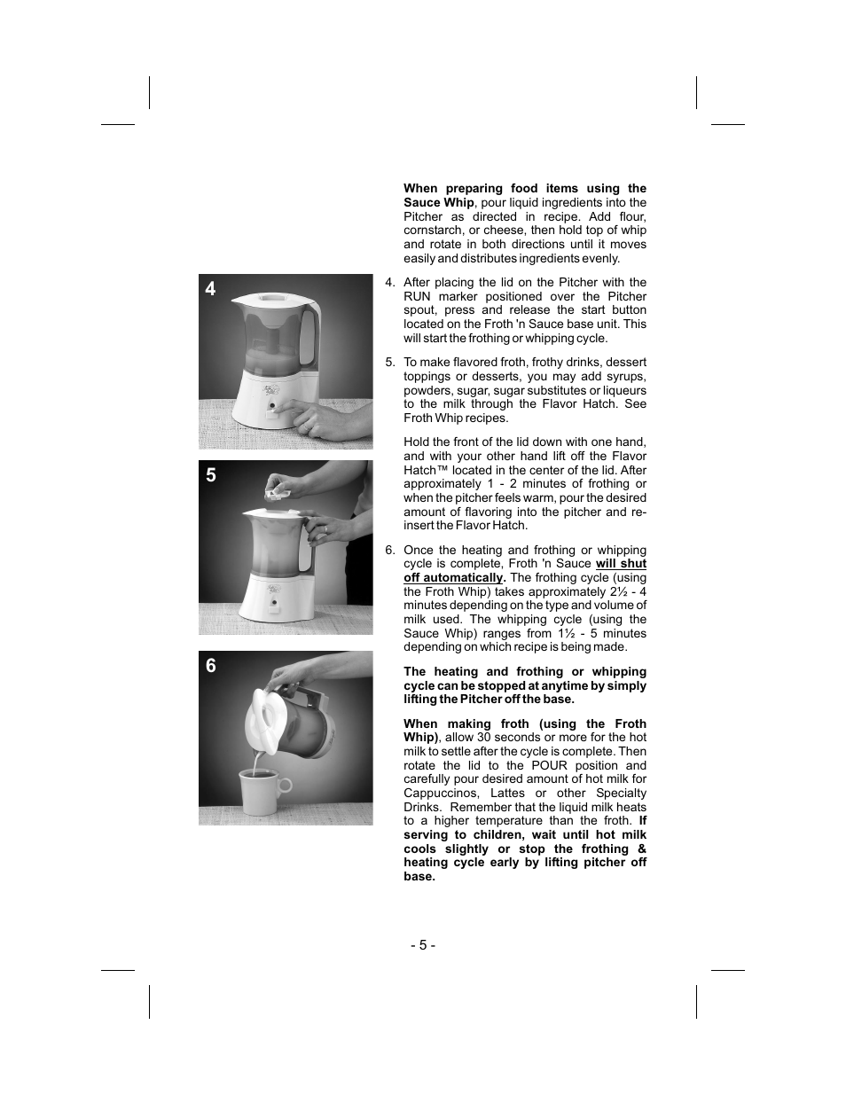 Gastroback 42414 Automatic Milk-foamer and sauces maker User Manual | Page 5 / 8