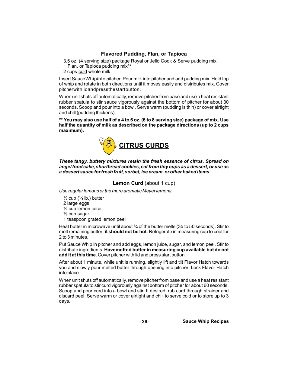 Citrus curds | Gastroback 42414 Automatic Milk-foamer and sauces maker User Manual | Page 29 / 32