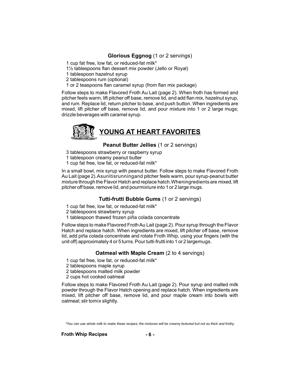 Young at heart favorites | Gastroback 42414 Automatic Milk-foamer and sauces maker User Manual | Page 6 / 32