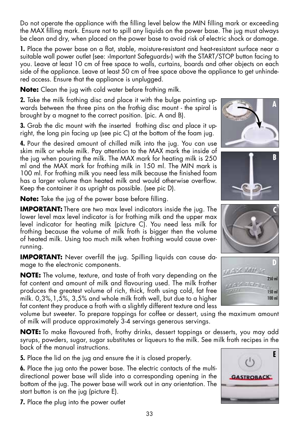 Bc a d | Gastroback 42325 Latte Magic User Manual | Page 11 / 18