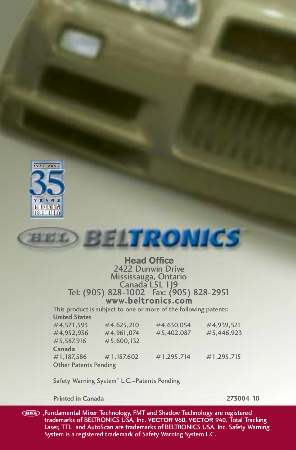 Beltronics 940 User Manual | Page 32 / 40