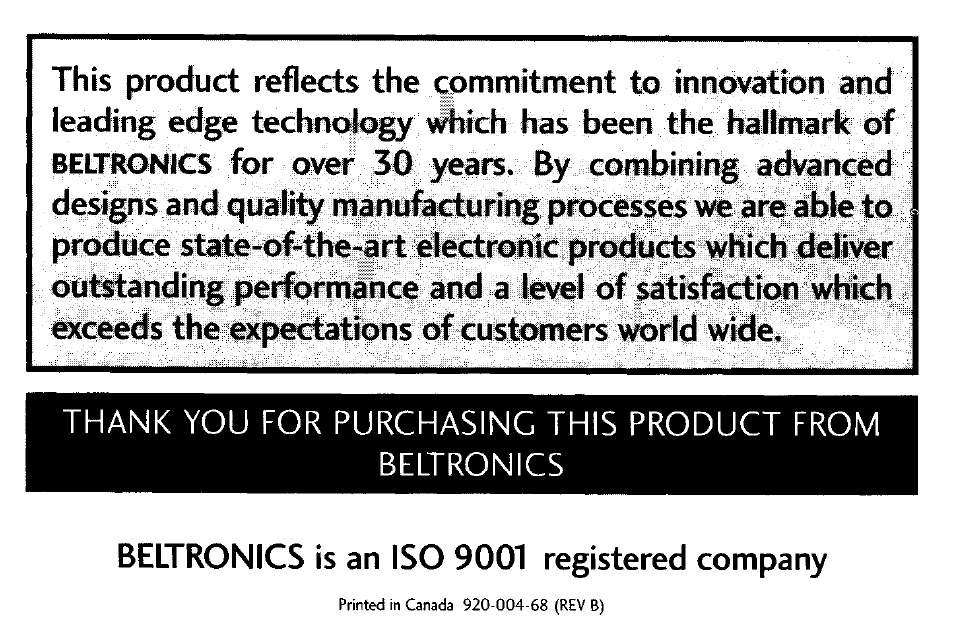 Beltronics 940 User Manual | Page 38 / 40