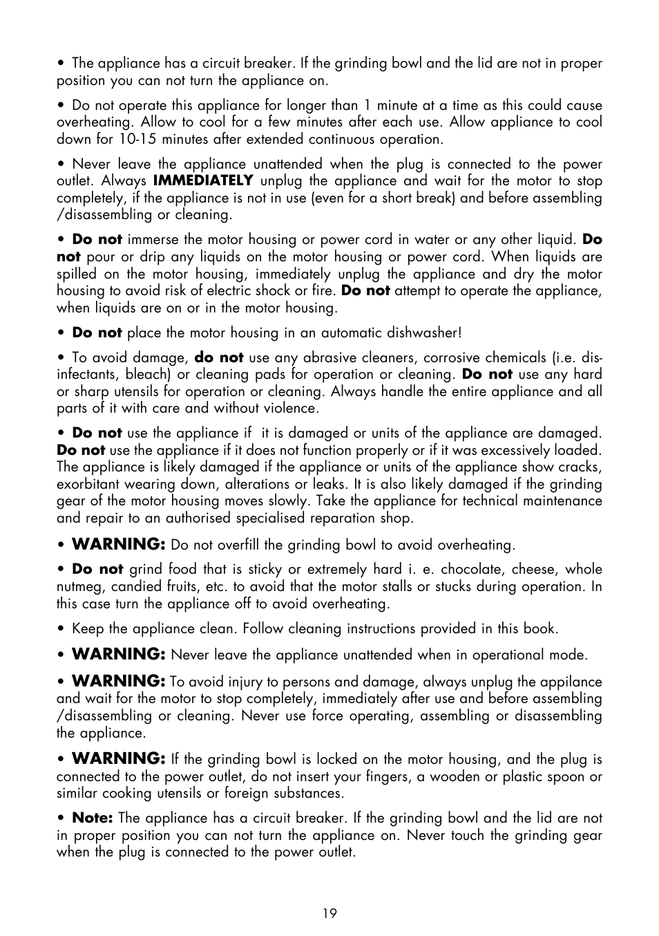 Gastroback 42601 Design Coffee Grinder Basic User Manual | Page 5 / 14