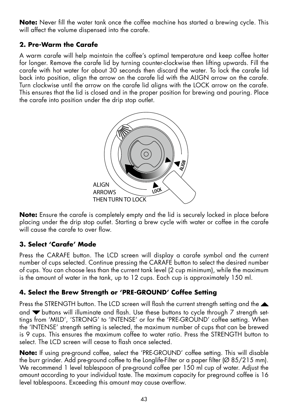 Gastroback 42712 Design Coffee Advanced - Grind & Brew User Manual | Page 11 / 32