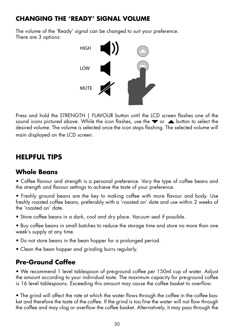 Helpful tips | Gastroback 42712 Design Coffee Advanced - Grind & Brew User Manual | Page 18 / 32