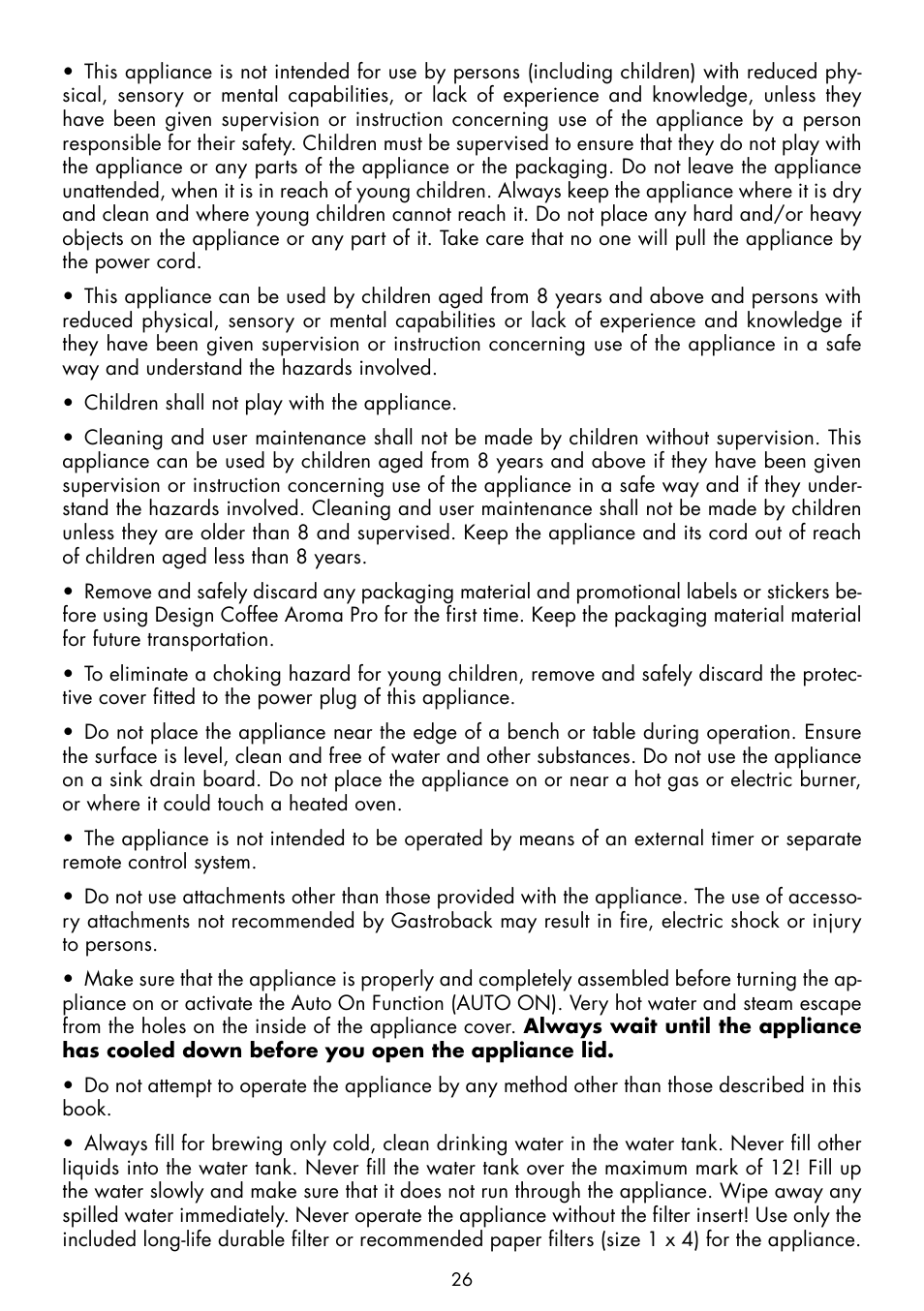 Gastroback 42705 Design Coffee Aroma Pro User Manual | Page 6 / 20