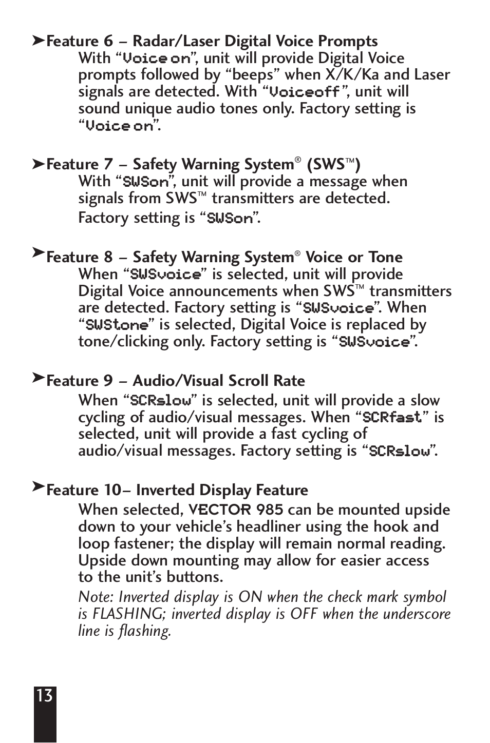 Beltronics V985 User Manual | Page 15 / 32