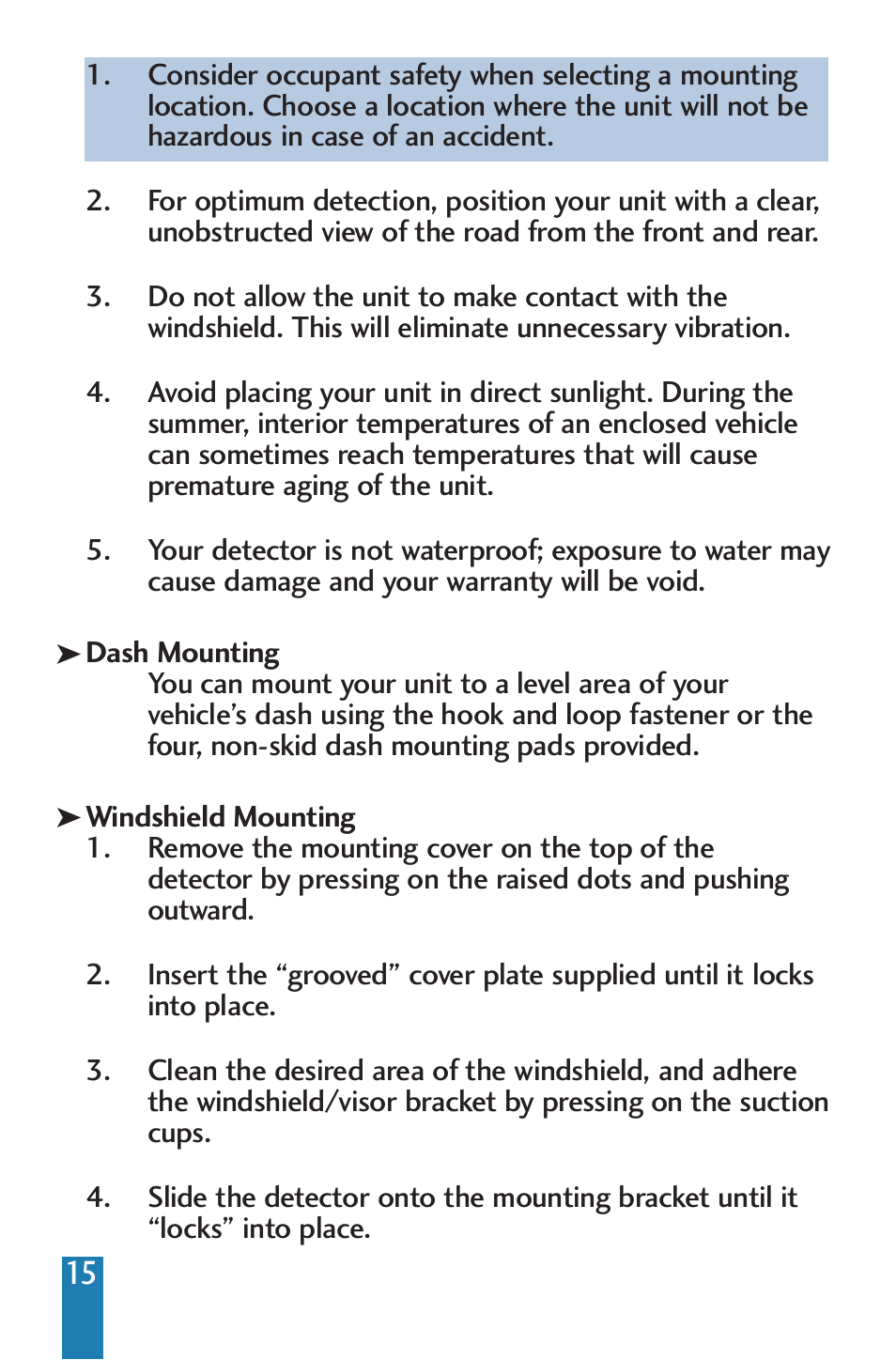 Beltronics V985 User Manual | Page 17 / 32