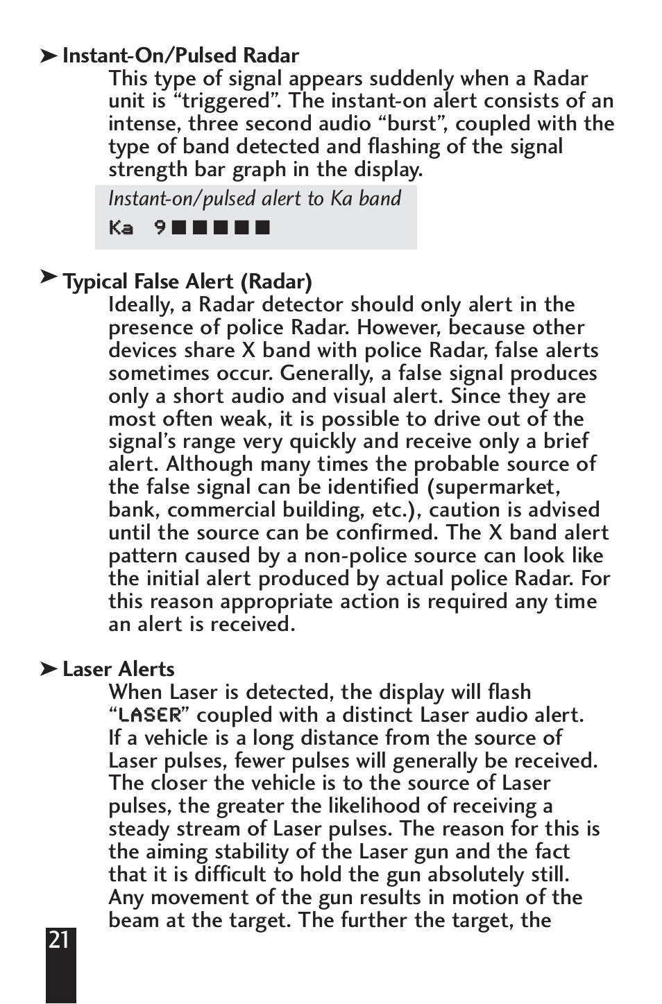 Beltronics V985 User Manual | Page 23 / 32