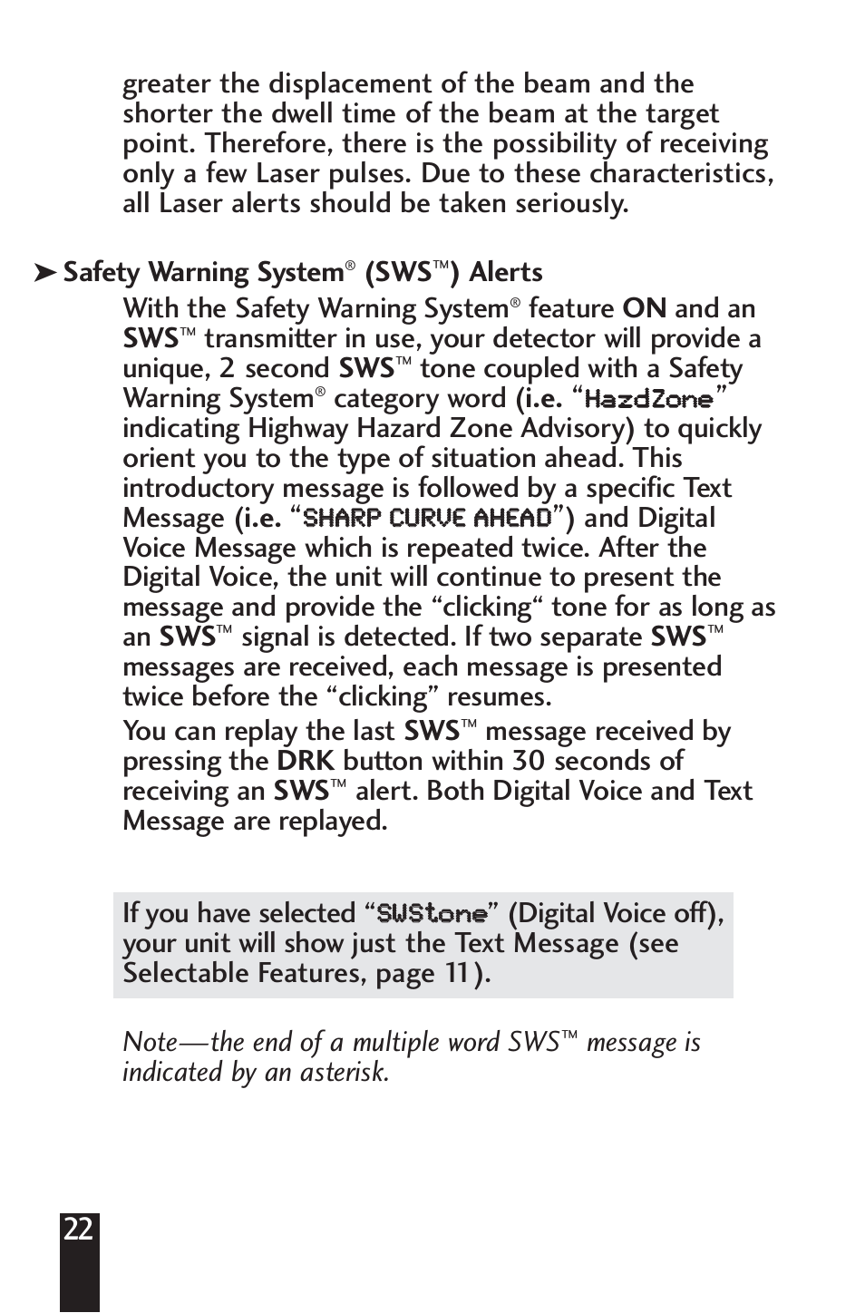 Beltronics V985 User Manual | Page 24 / 32