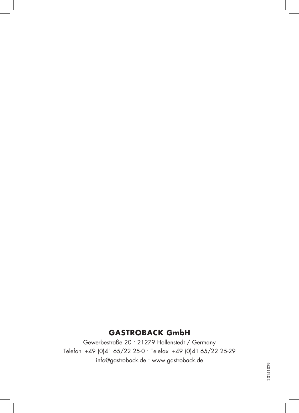 Gastroback gmbh | Gastroback 42612 Design Espresso Machine Advanced Pro G User Manual | Page 38 / 38