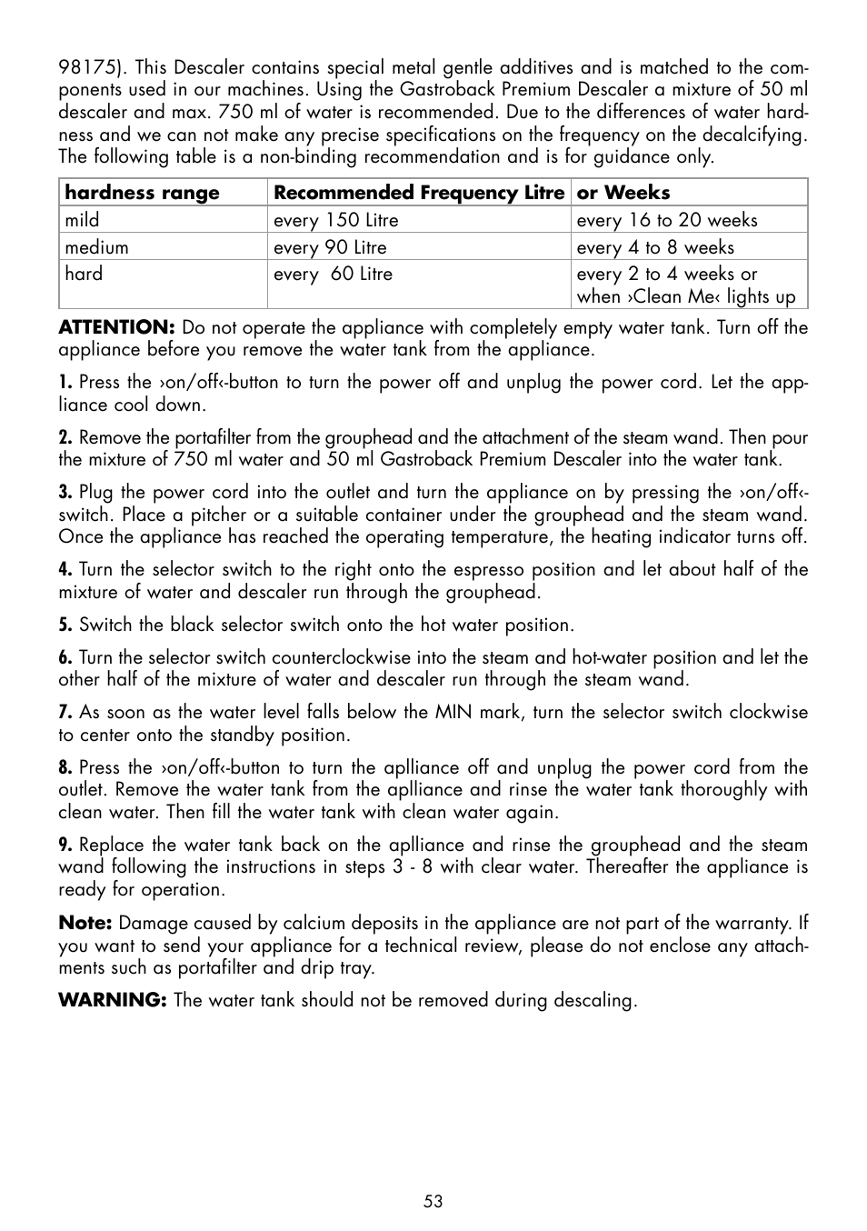 Gastroback 42606 Design Espresso Plus User Manual | Page 23 / 30