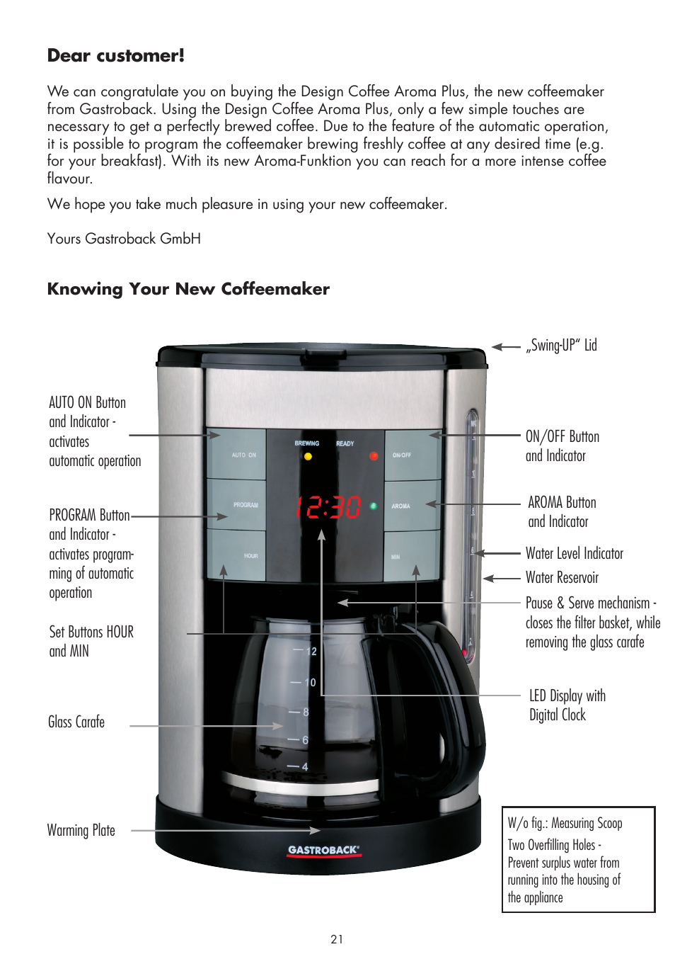 Gastroback 42703 Design Coffee Aroma Plus User Manual | Page 3 / 18