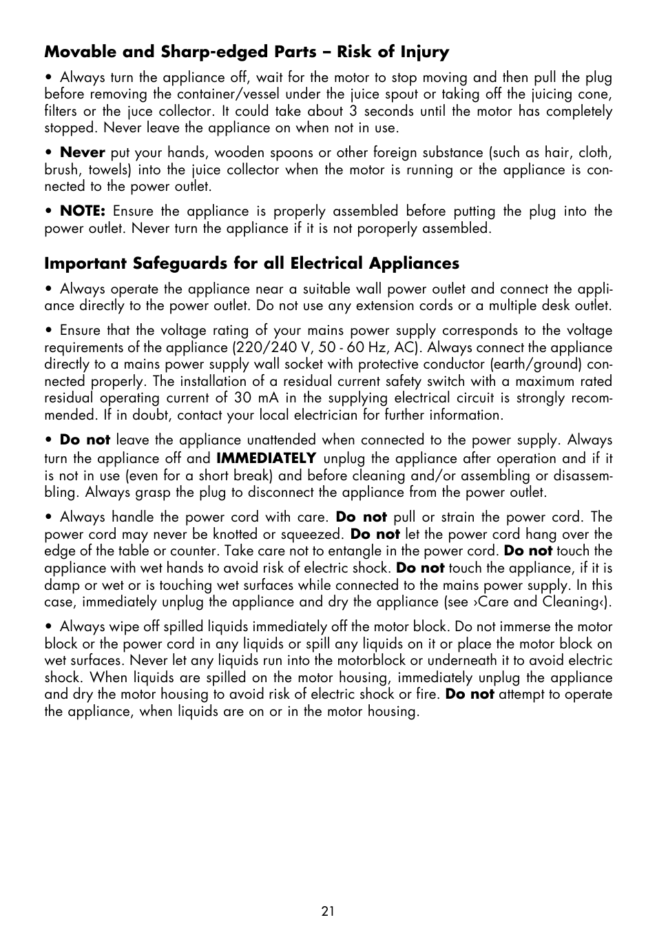Gastroback 41124 Electric Citrus Juicer User Manual | Page 7 / 14