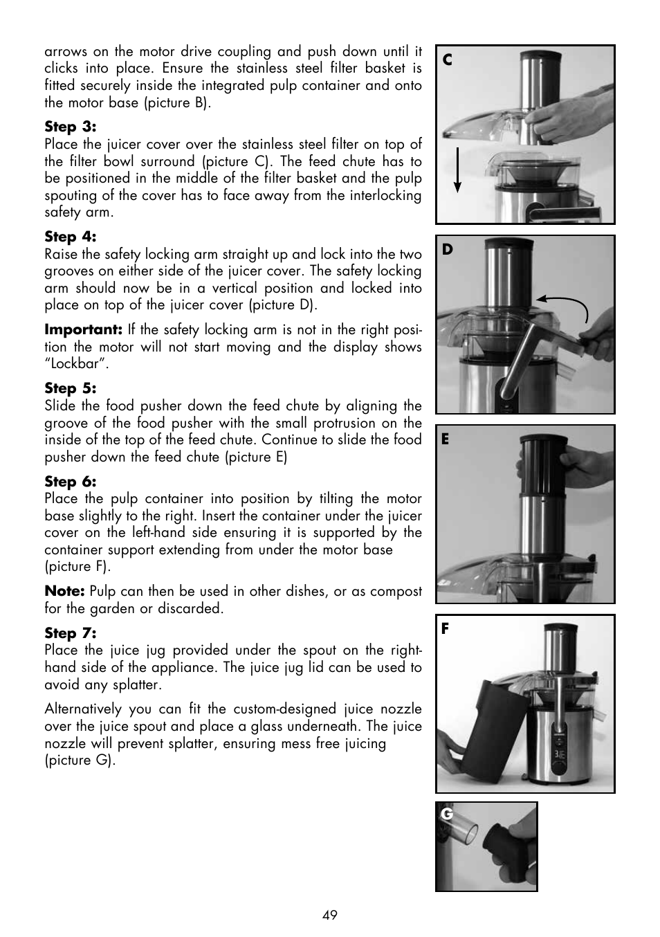 Gastroback 40138 Design Multi Juicer Digital - Smoothie User Manual | Page 11 / 36
