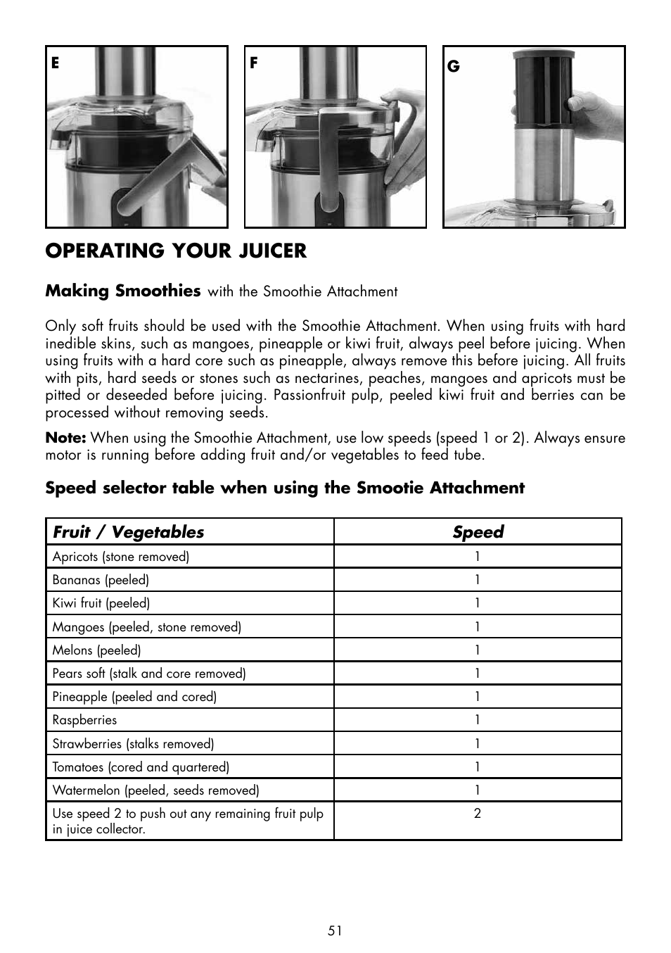 Operating your juicer | Gastroback 40138 Design Multi Juicer Digital - Smoothie User Manual | Page 13 / 36