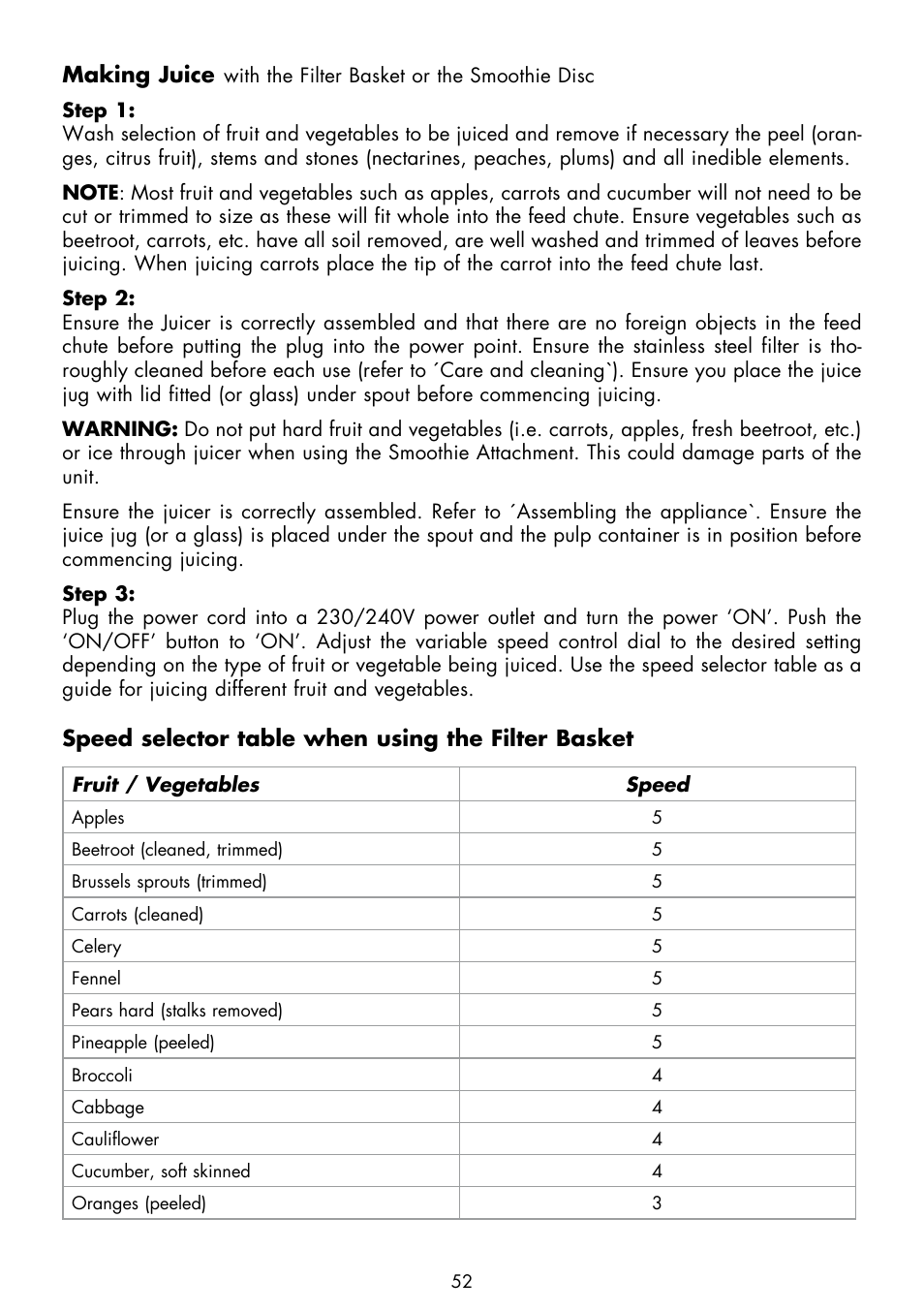 Gastroback 40138 Design Multi Juicer Digital - Smoothie User Manual | Page 14 / 36