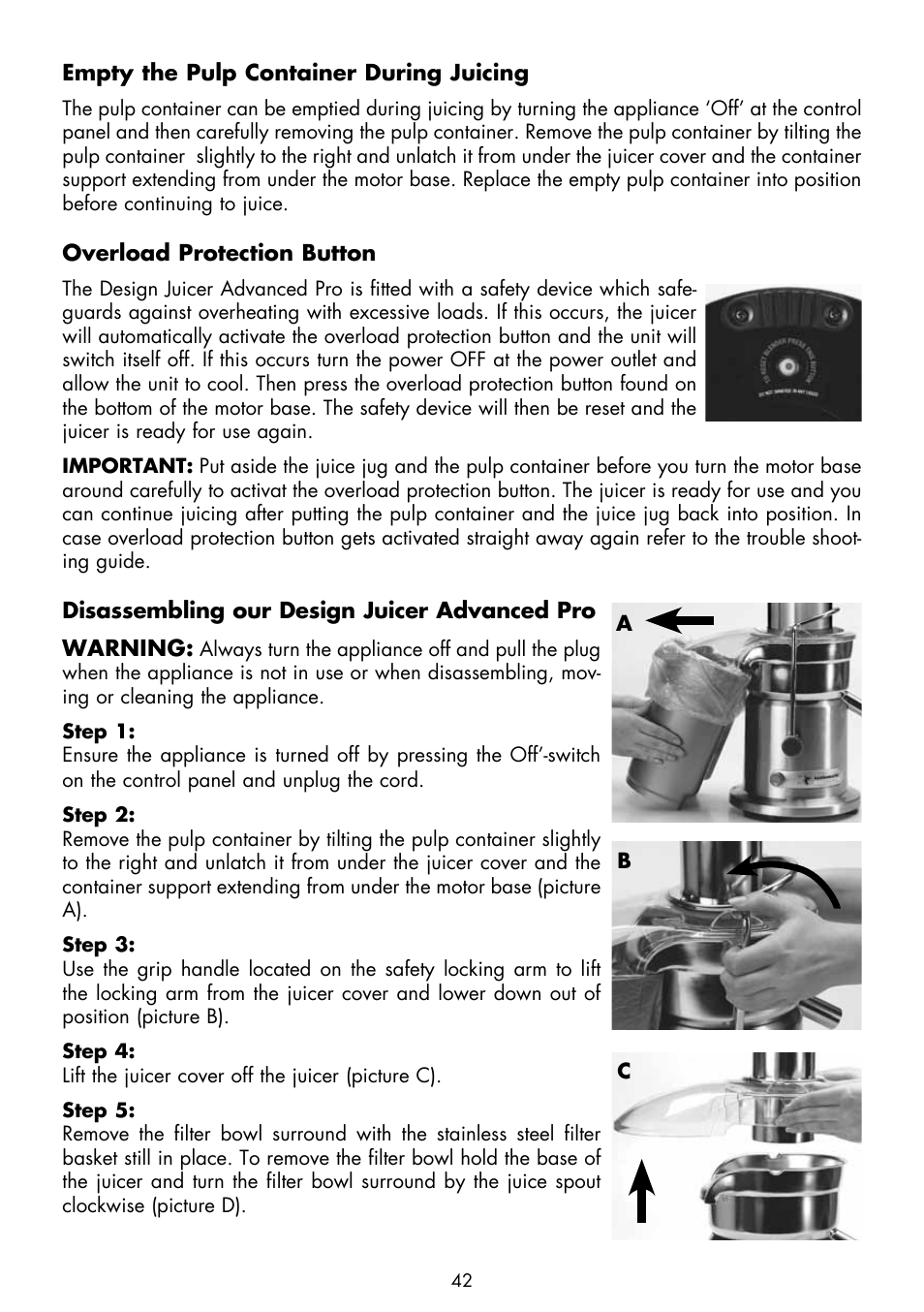 Gastroback 40133 Design Juicer Advanced Pro User Manual | Page 12 / 26