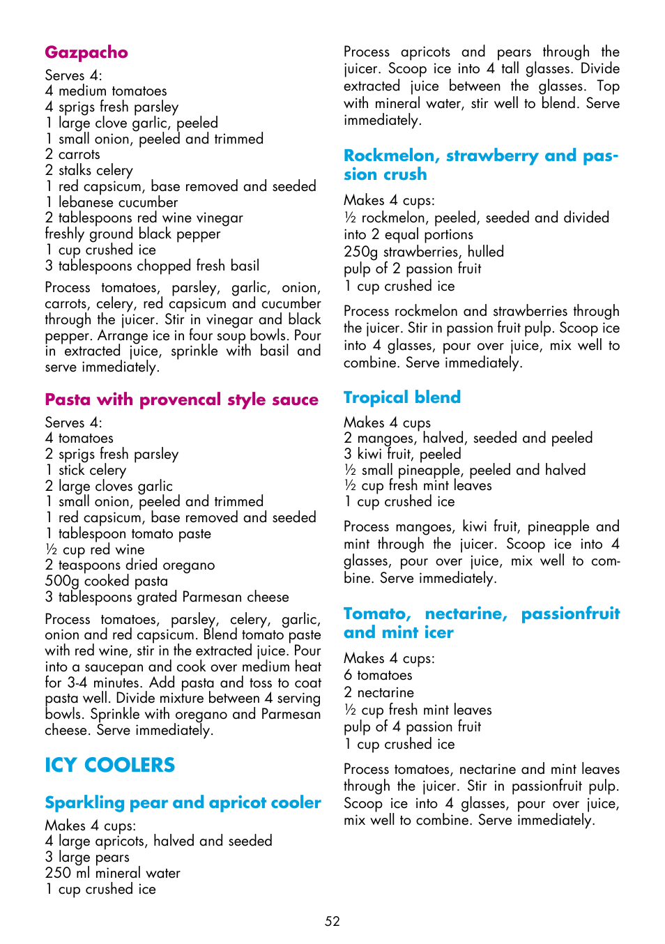 Icy coolers | Gastroback 40133 Design Juicer Advanced Pro User Manual | Page 22 / 26