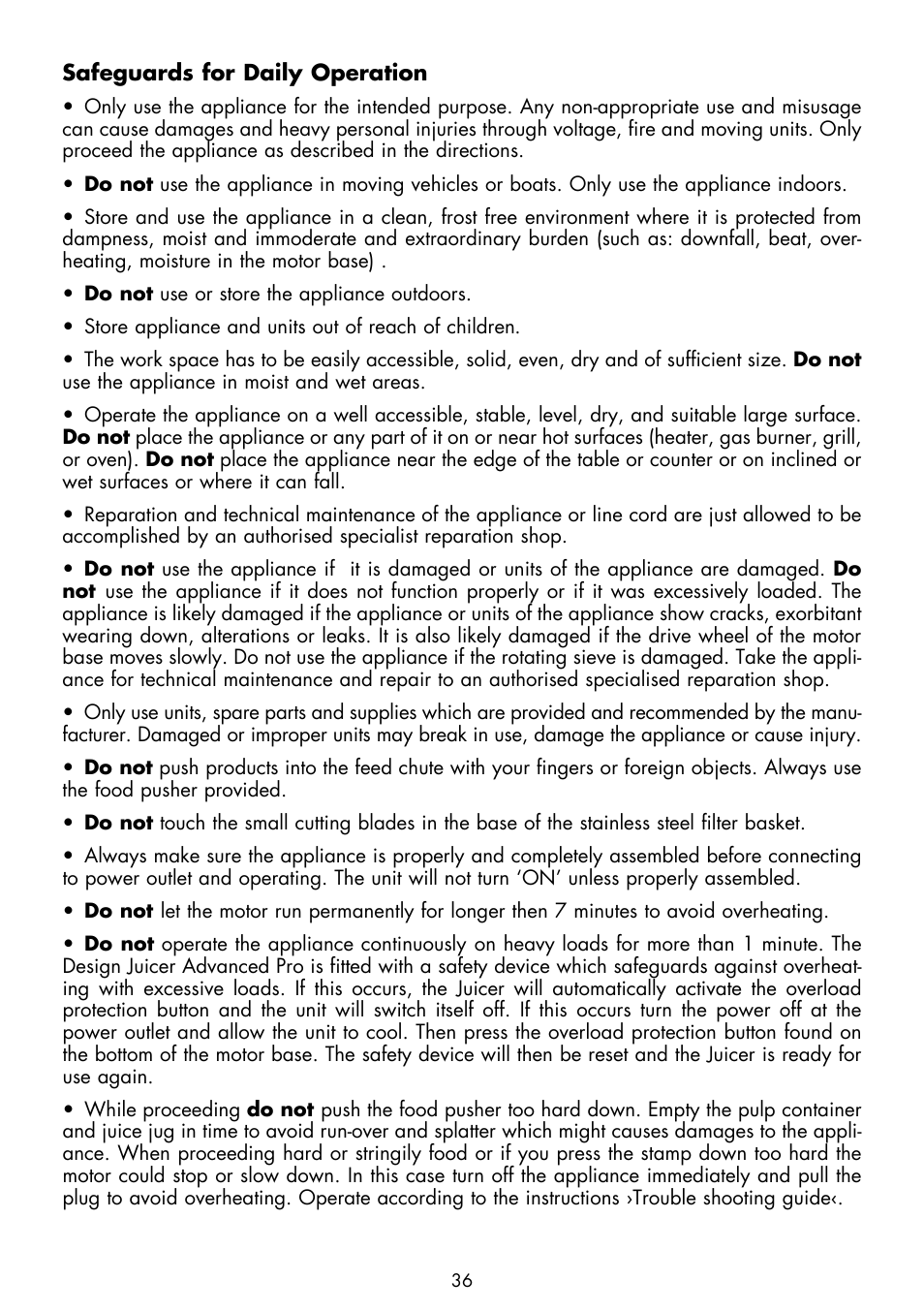 Gastroback 40133 Design Juicer Advanced Pro User Manual | Page 6 / 26