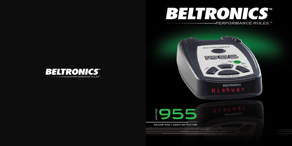 Beltronics V955 User Manual | 16 pages