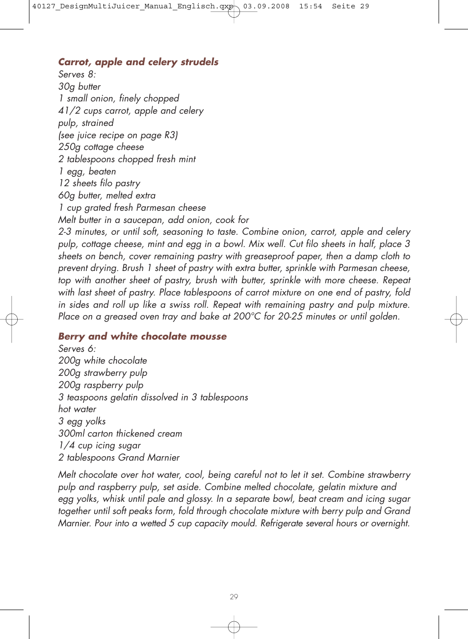 Gastroback 40127 Design Multi Juicer User Manual | Page 29 / 32