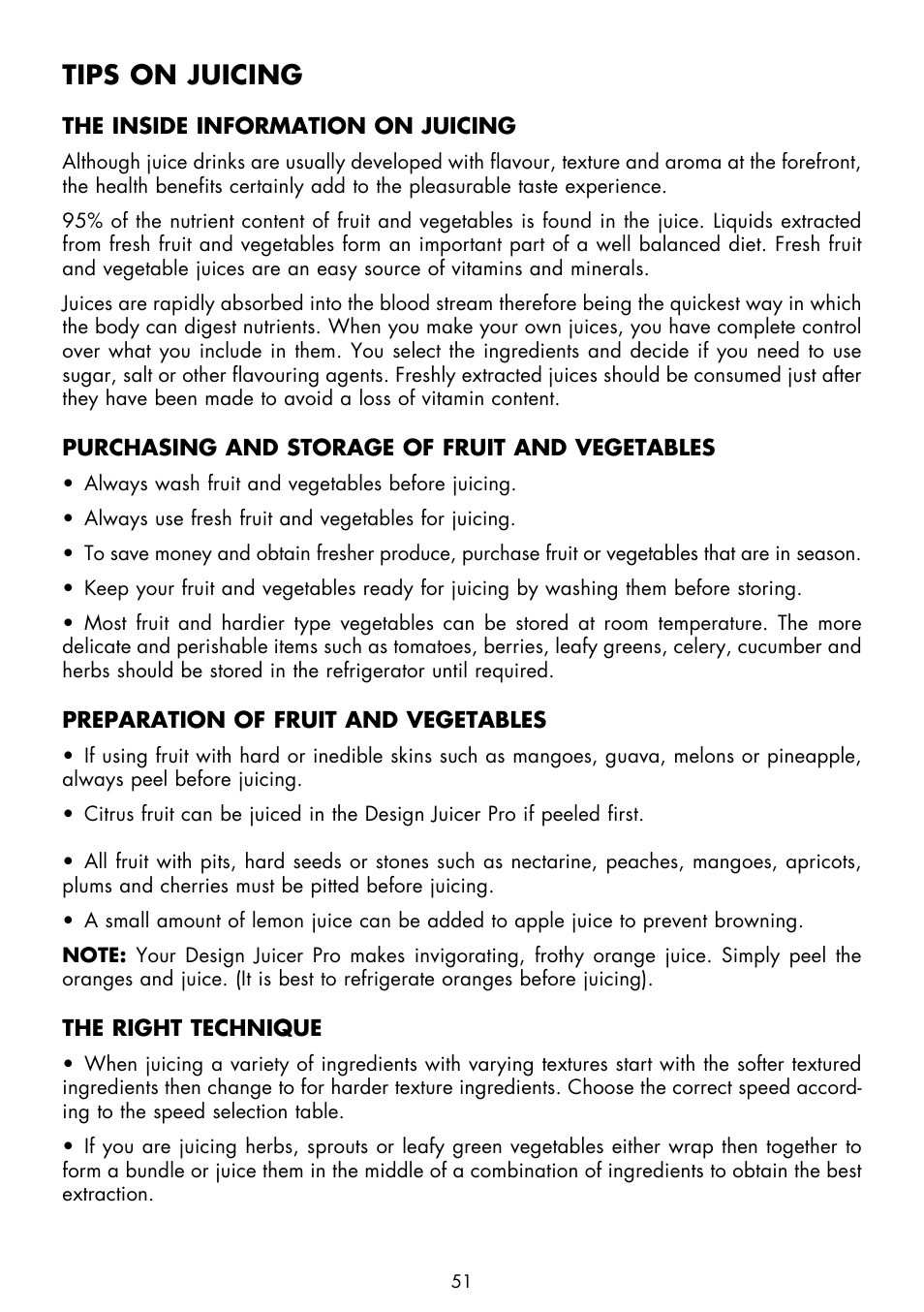 Tips on juicing | Gastroback 40126 Design Juicer Pro User Manual | Page 19 / 32