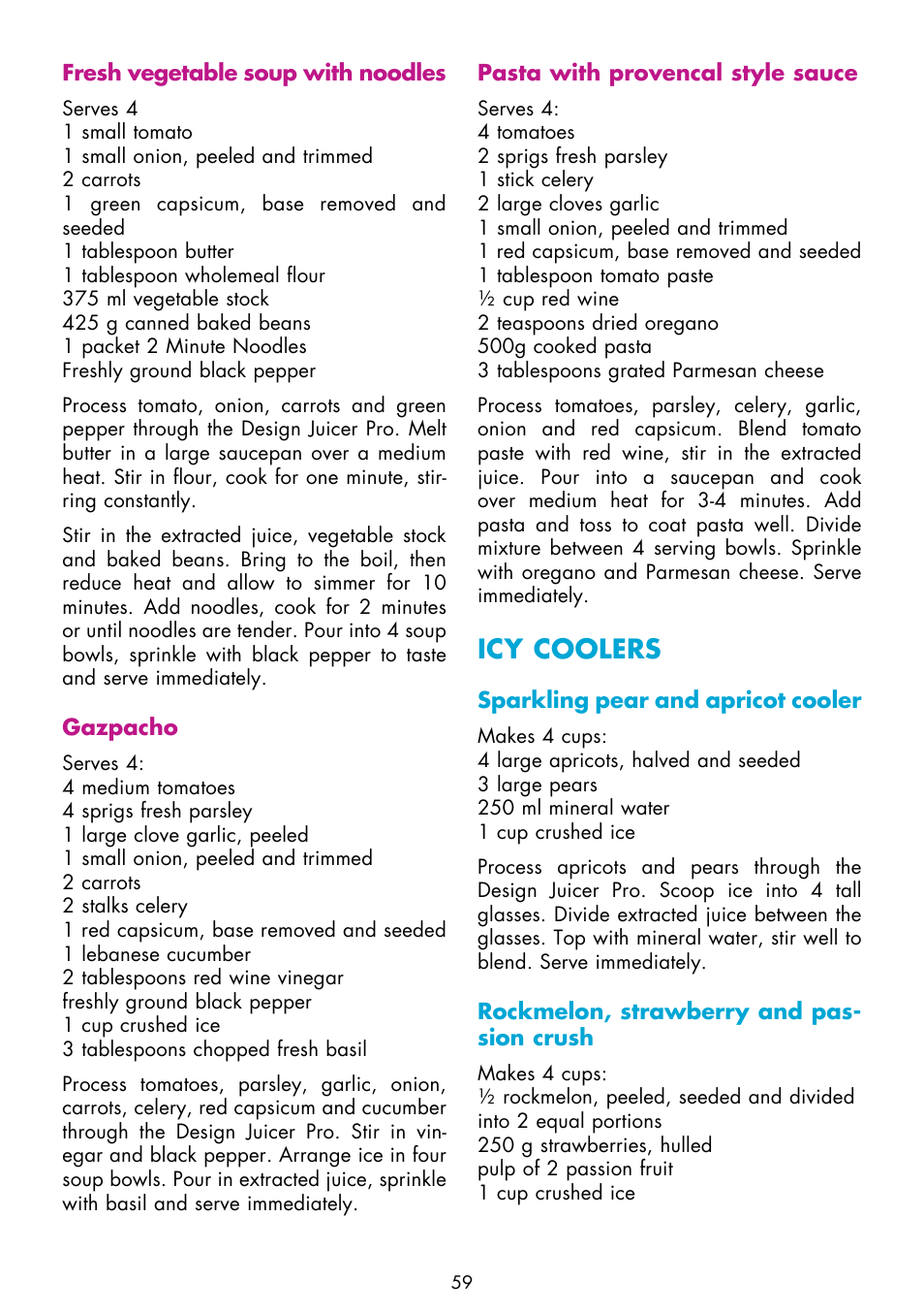 Icy coolers | Gastroback 40126 Design Juicer Pro User Manual | Page 27 / 32