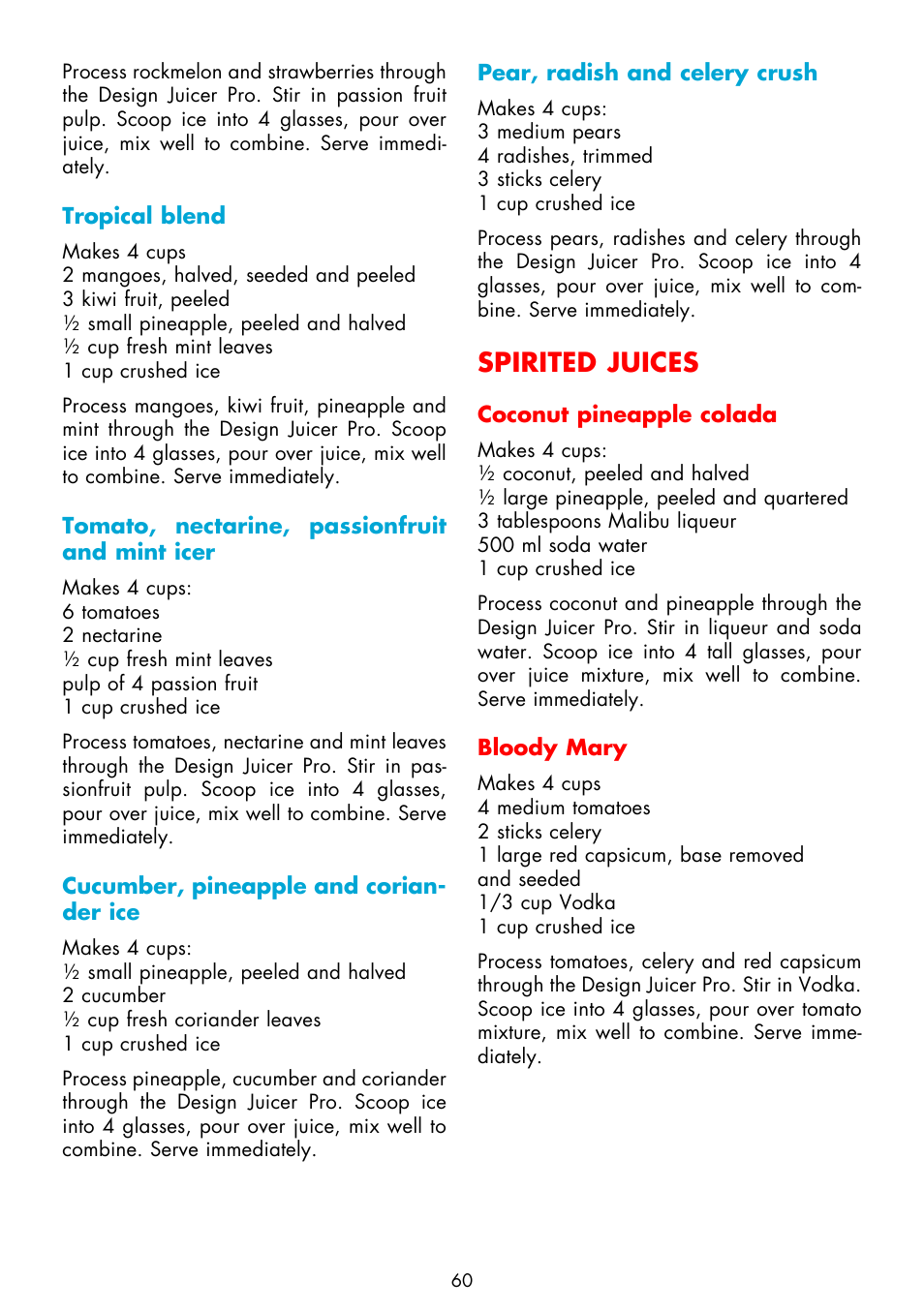 Spirited juices | Gastroback 40126 Design Juicer Pro User Manual | Page 28 / 32