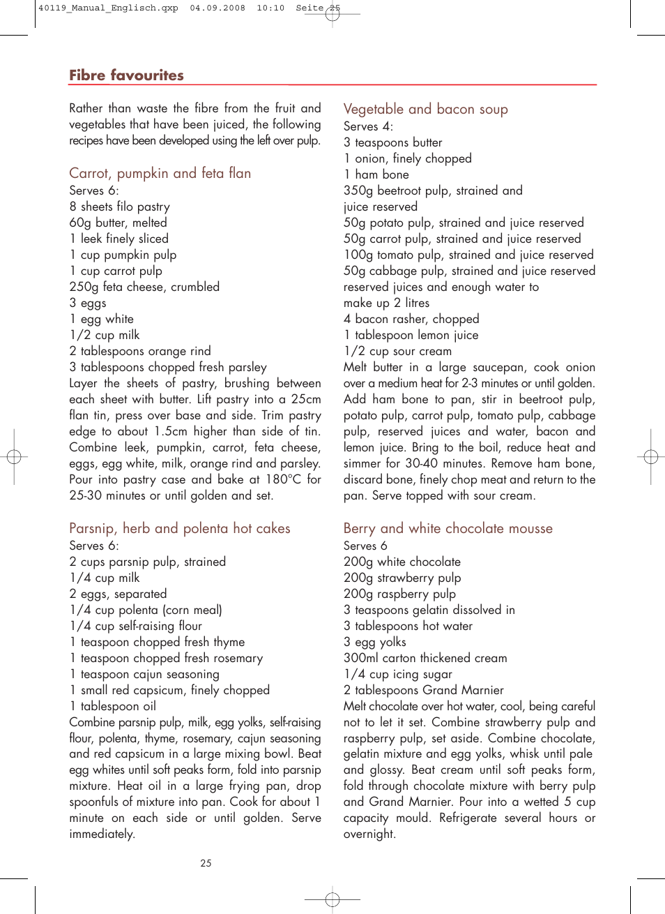 Gastroback 40119 Design Juicer Basic User Manual | Page 25 / 28