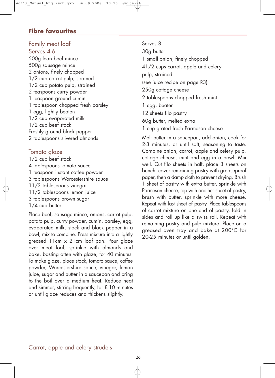 Gastroback 40119 Design Juicer Basic User Manual | Page 26 / 28