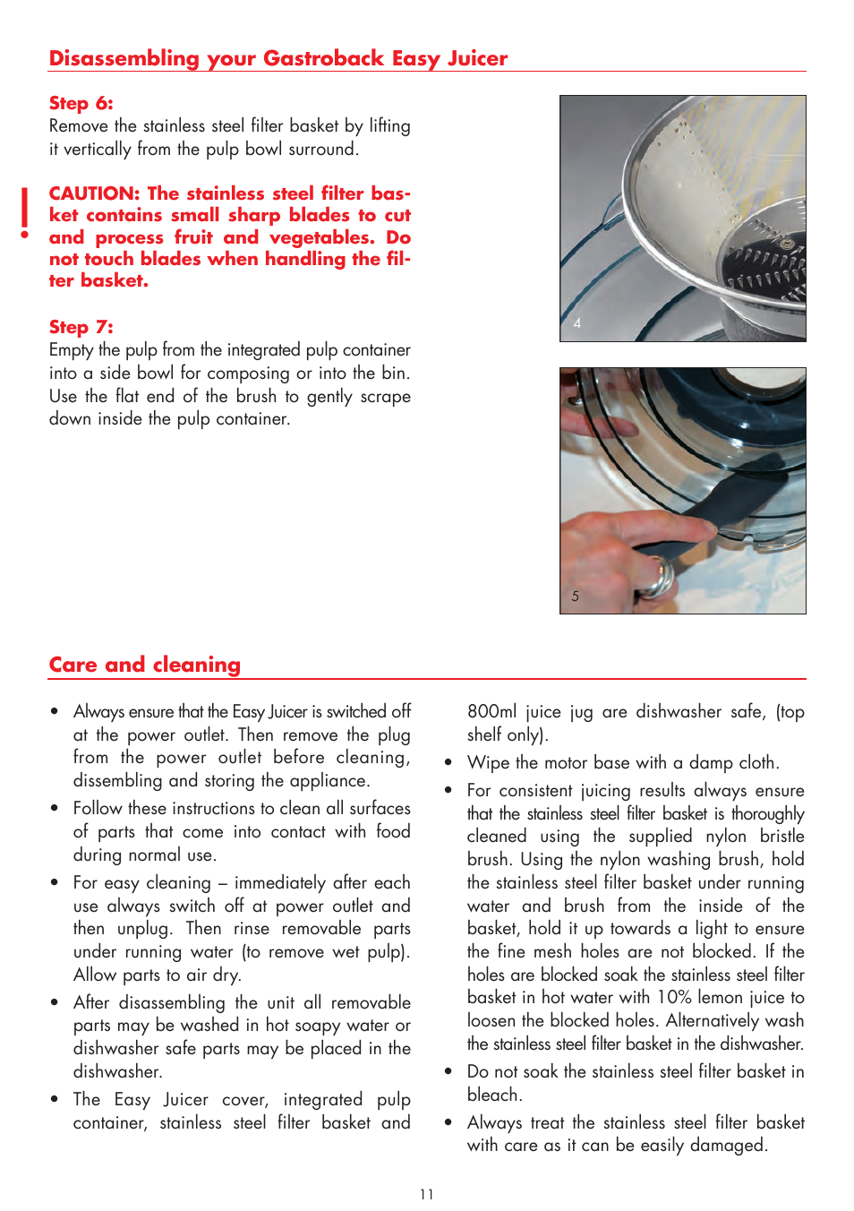 Gastroback 40118 Easy Juicer User Manual | Page 11 / 28