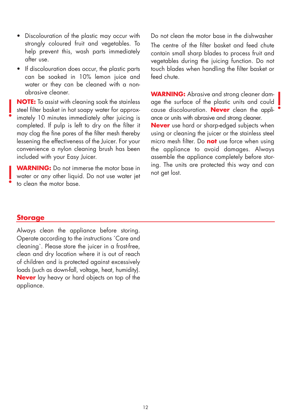 Gastroback 40118 Easy Juicer User Manual | Page 12 / 28