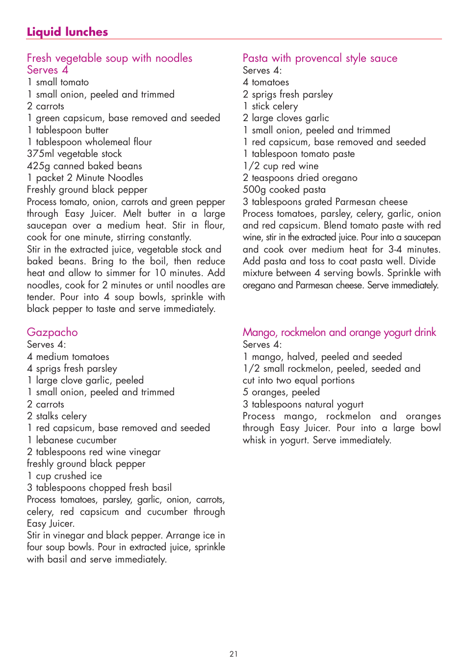 Gastroback 40118 Easy Juicer User Manual | Page 21 / 28
