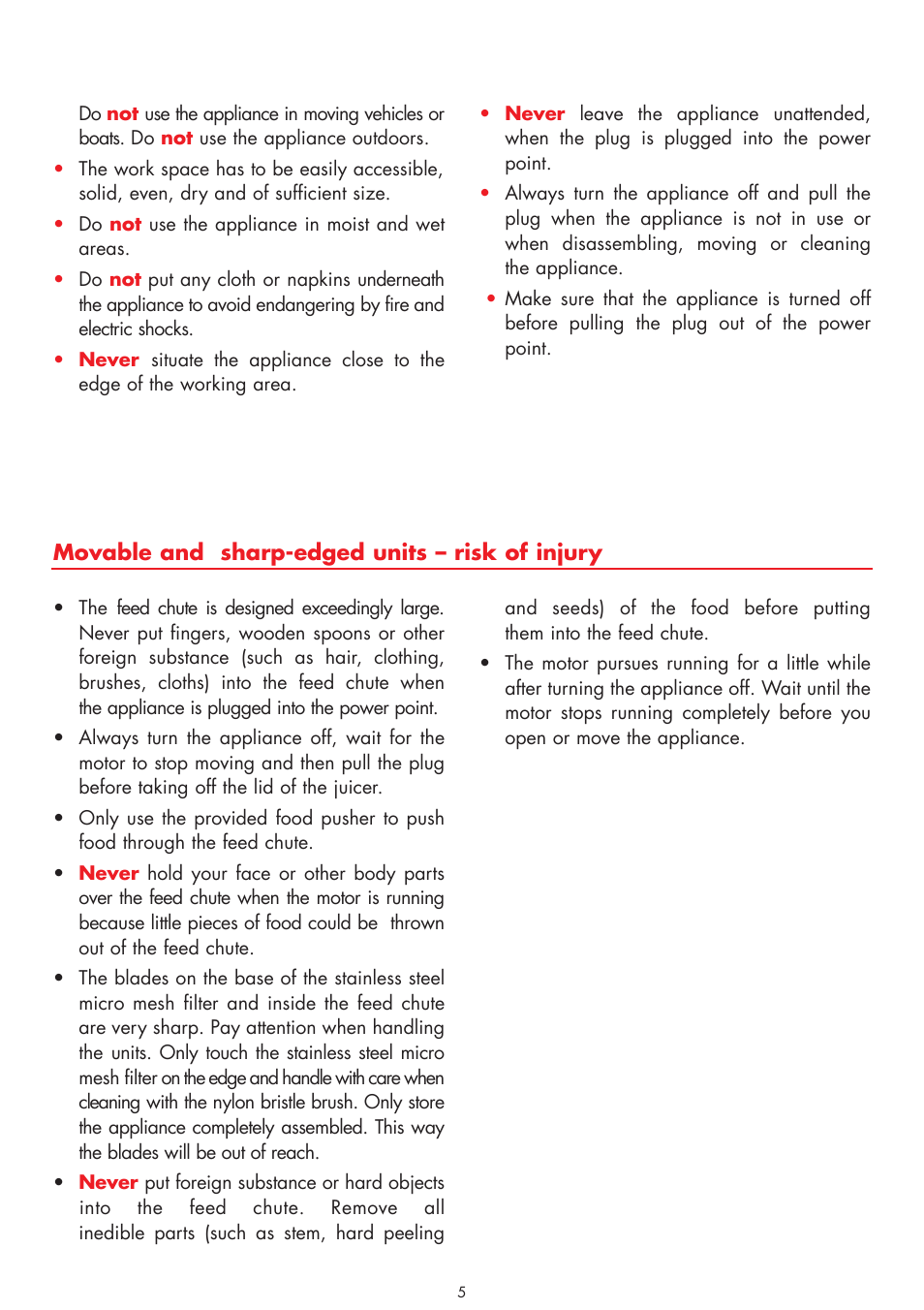 Gastroback 40118 Easy Juicer User Manual | Page 5 / 28