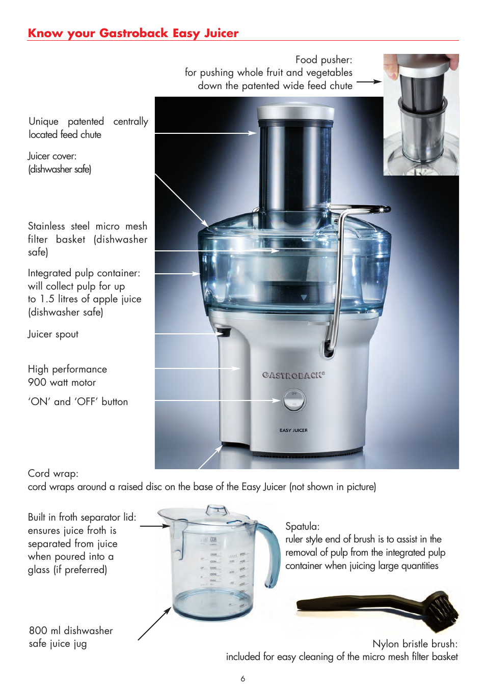 Gastroback 40118 Easy Juicer User Manual | Page 6 / 28