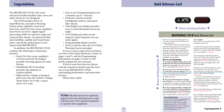 Beltronics STi-R User Manual | Page 2 / 16