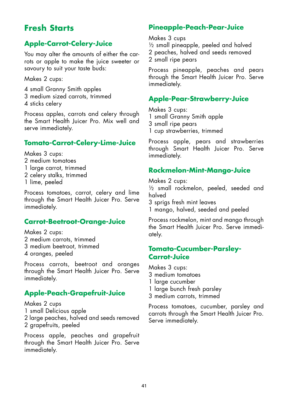Fresh starts | Gastroback 40117 Vital Juicer Pro User Manual | Page 17 / 24
