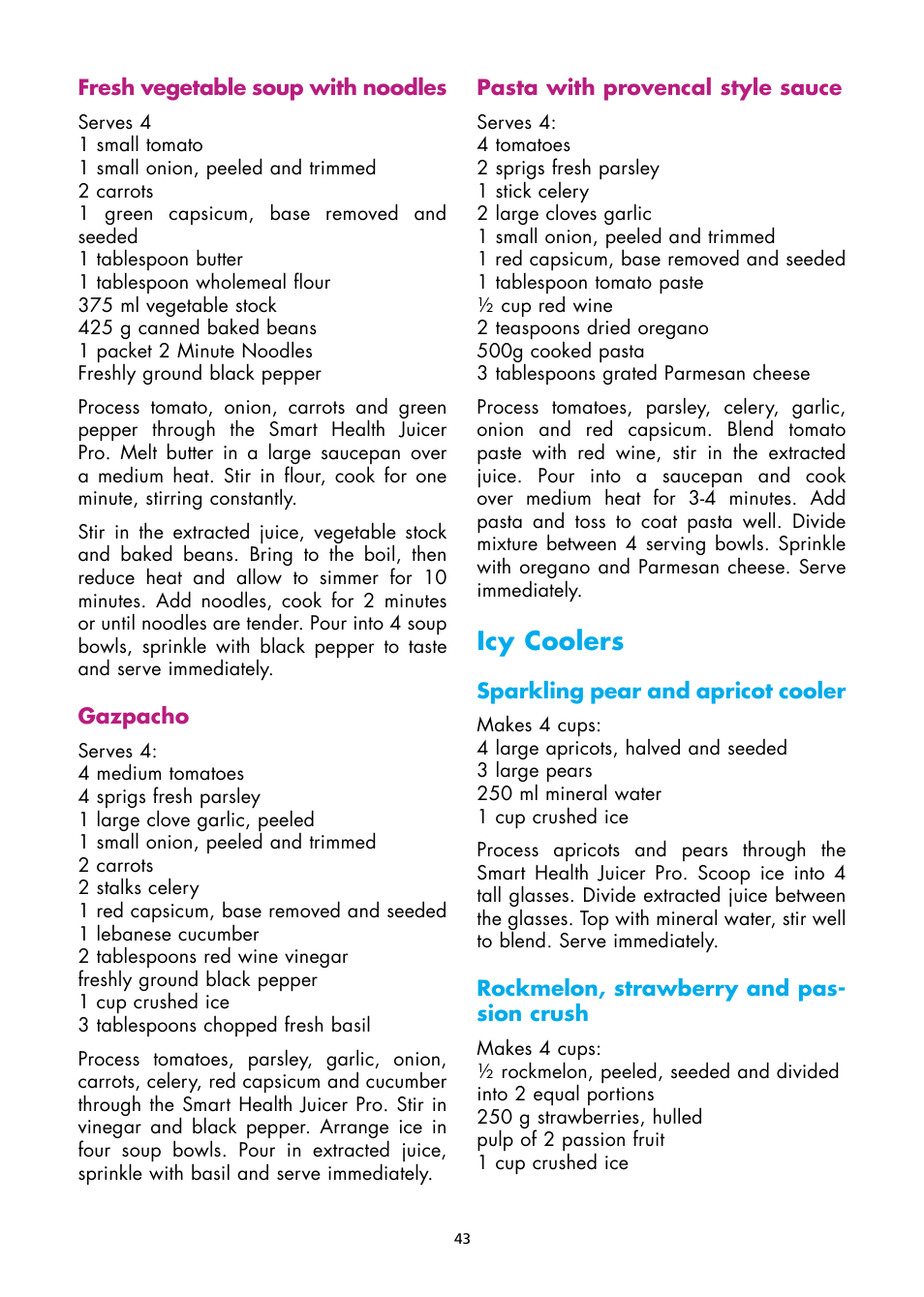 Icy coolers | Gastroback 40117 Vital Juicer Pro User Manual | Page 19 / 24
