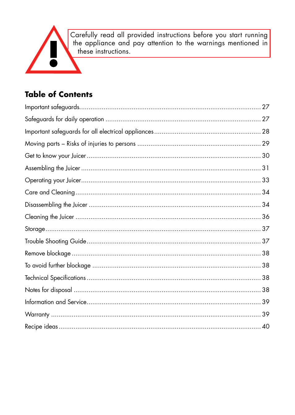Gastroback 40117 Vital Juicer Pro User Manual | Page 2 / 24