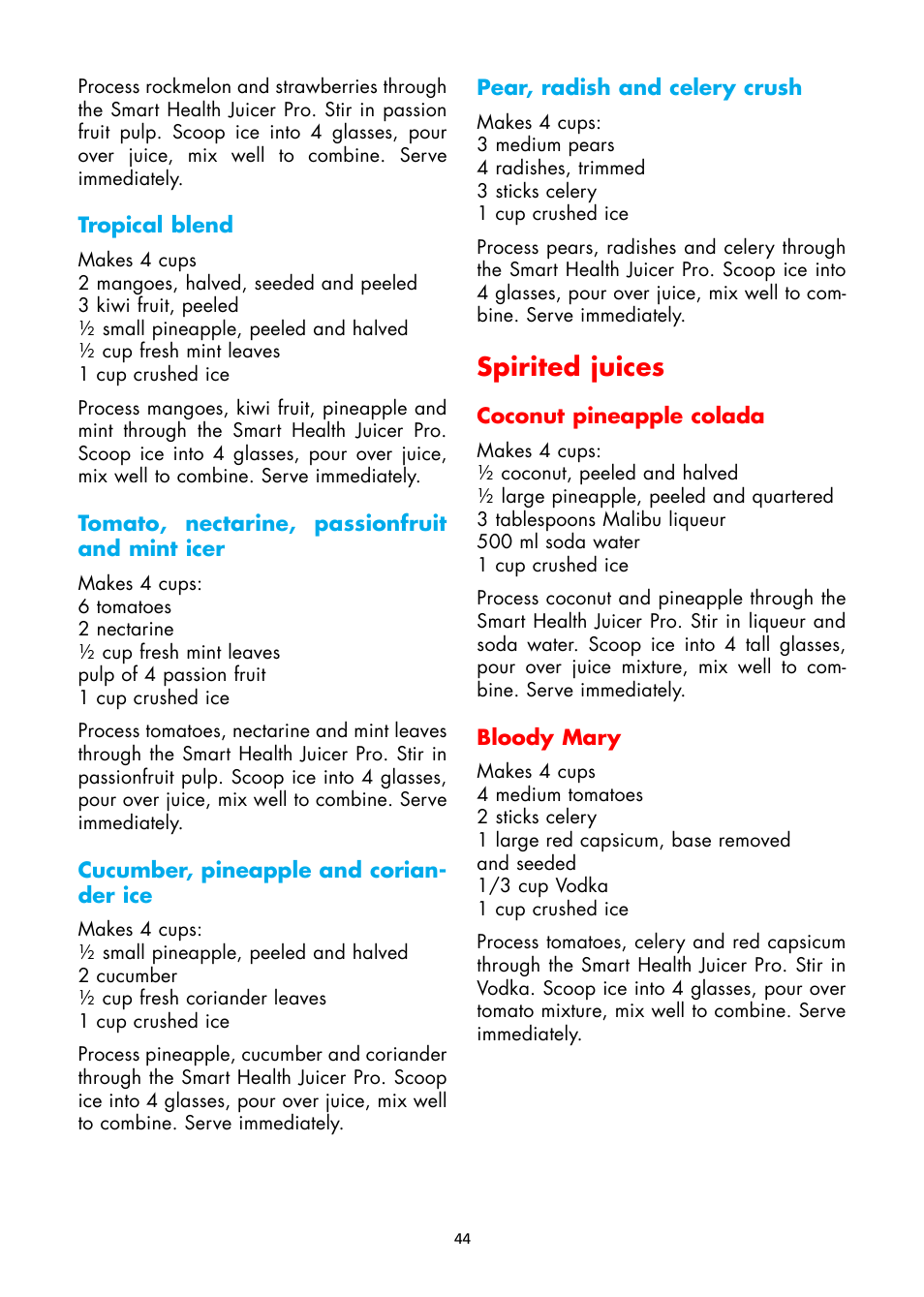 Spirited juices | Gastroback 40117 Vital Juicer Pro User Manual | Page 20 / 24