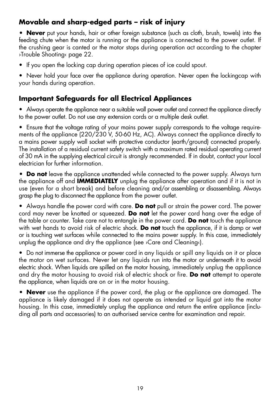 Gastroback 41127 Electrical Ice Crusher User Manual | Page 7 / 12
