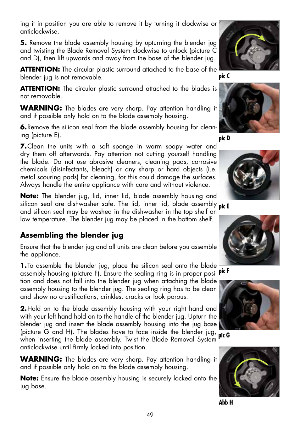 Gastroback 41006 Design Mixer Advanced Pro User Manual | Page 11 / 34