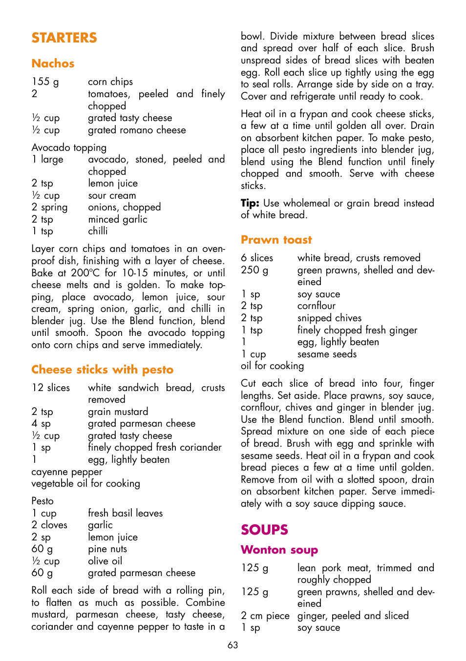 Starters, Soups | Gastroback 41006 Design Mixer Advanced Pro User Manual | Page 25 / 34