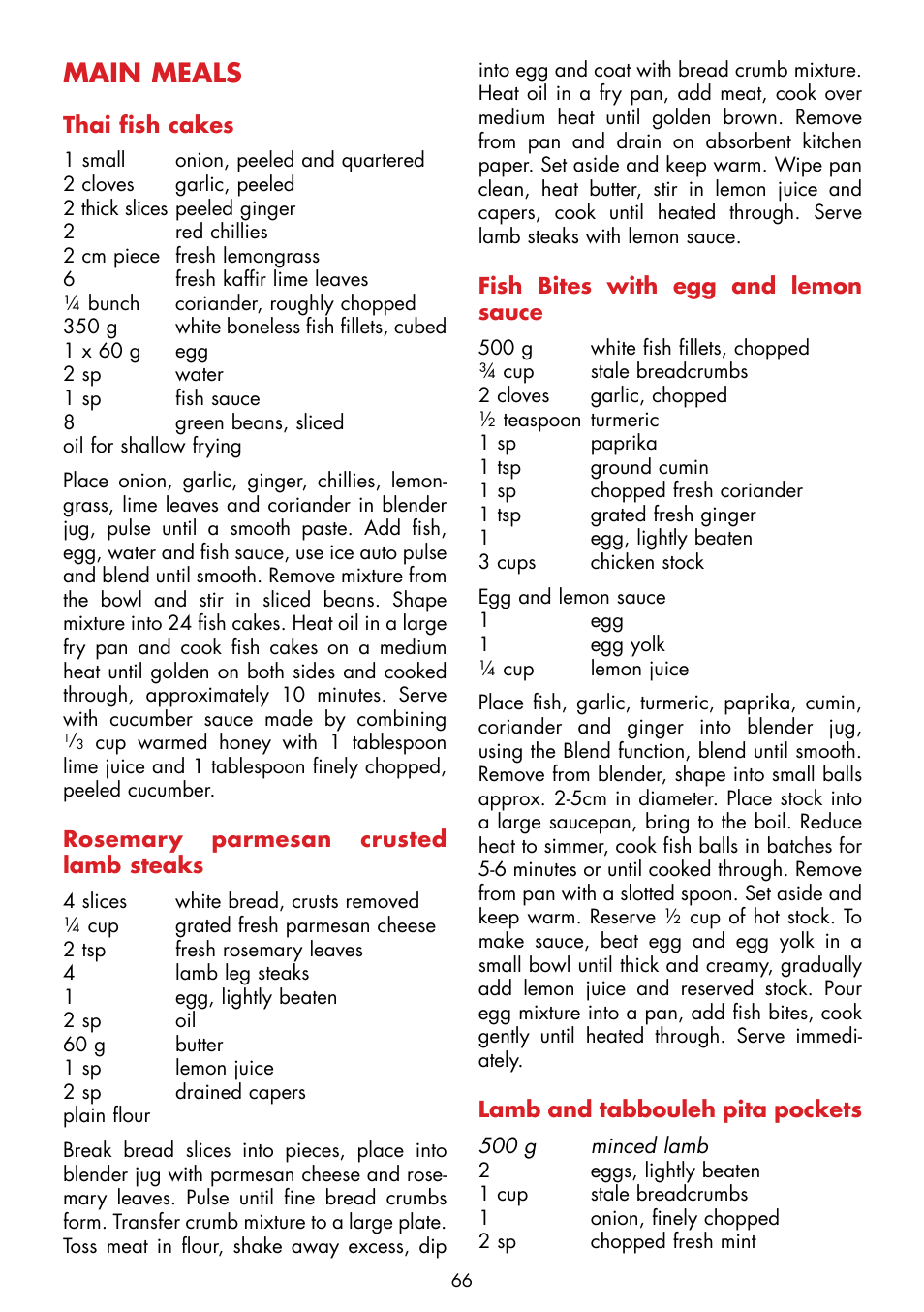 Main meals | Gastroback 41006 Design Mixer Advanced Pro User Manual | Page 28 / 34