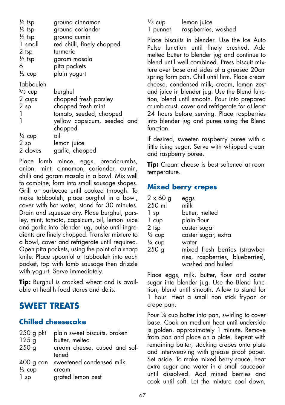 Sweet treats | Gastroback 41006 Design Mixer Advanced Pro User Manual | Page 29 / 34